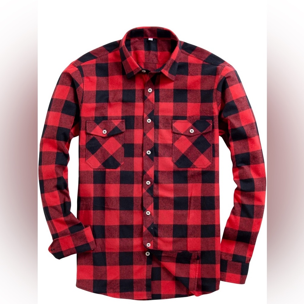 Alimens & Gentle Button Down Flannel Men’s or Women’s Unisex Small Plaid Flannel